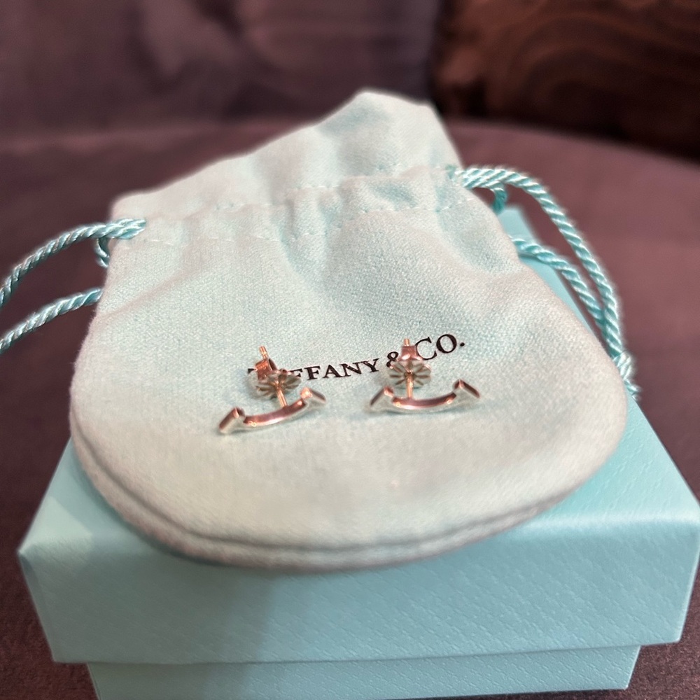 Tiffany & Co sterling silver smile earrings